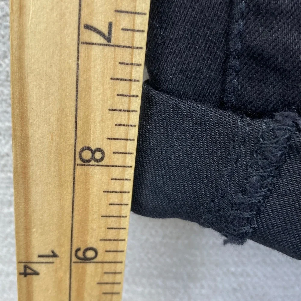 Seven 7 Jeans Sunset Bermuda Black Rolled Cuff Shorts Size 8 Stretch NWT